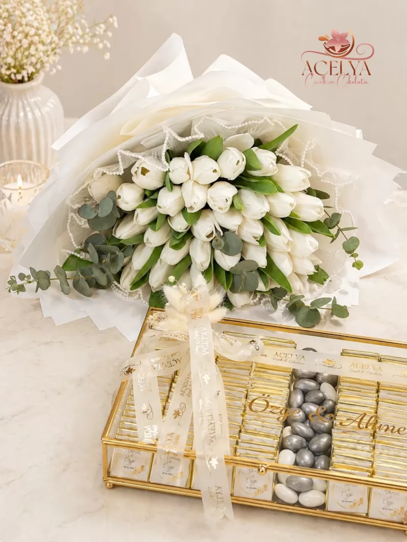 Premium Lale & Çikolata Kombini