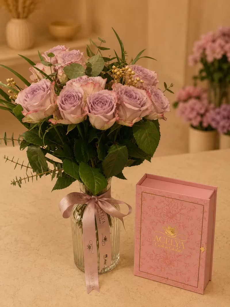 Lavender Rose Deluxe Vazoda