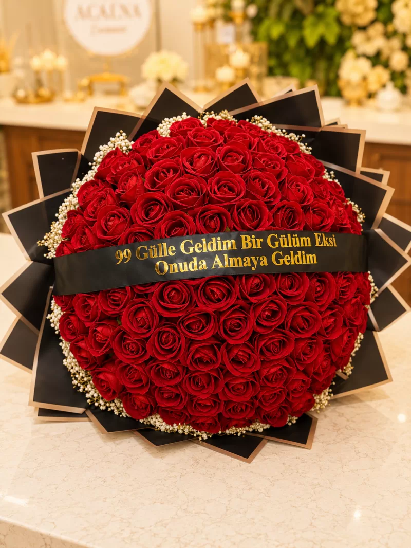 Deluxe 99 Gül Aranjmanı