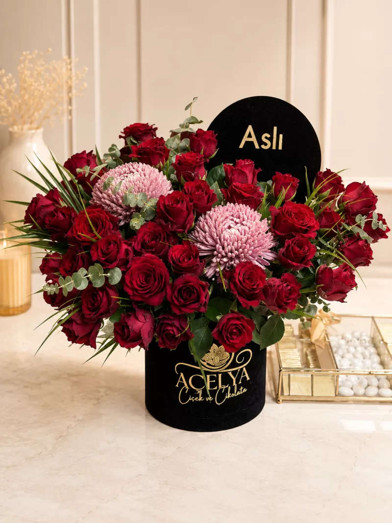 Aslı Premium Kırmızı Gül Kutusu ❤️