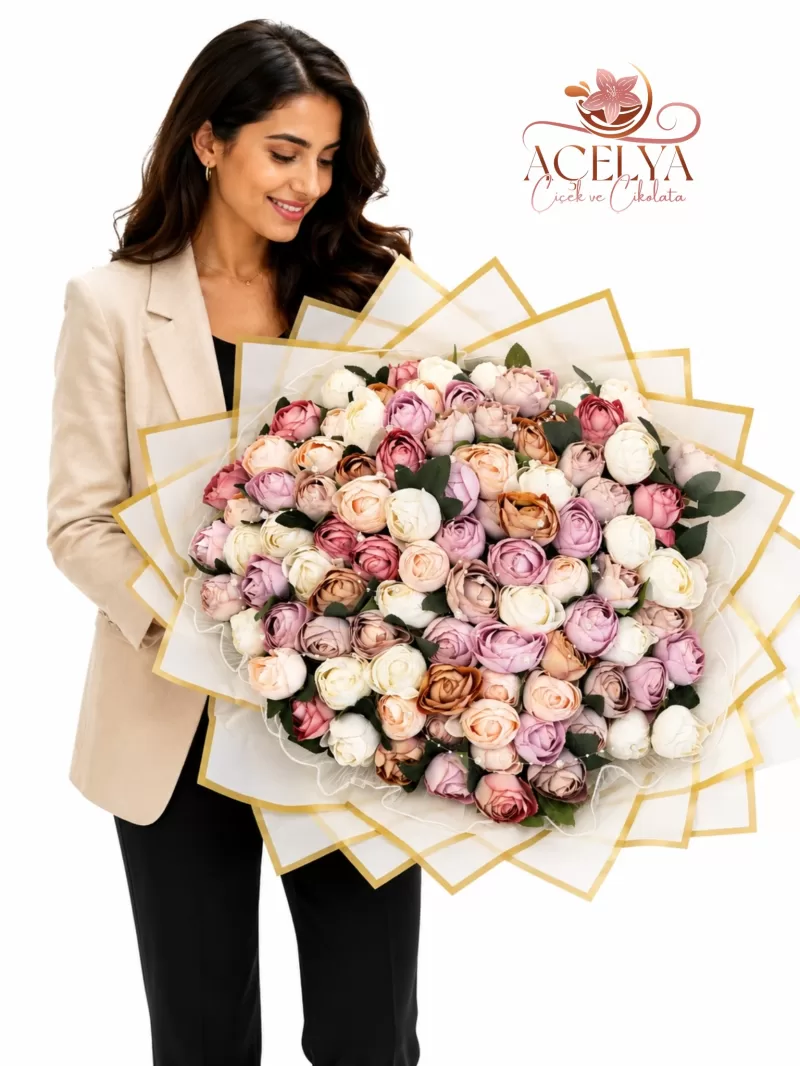 Pastel Düşler Premium Gül Buketi