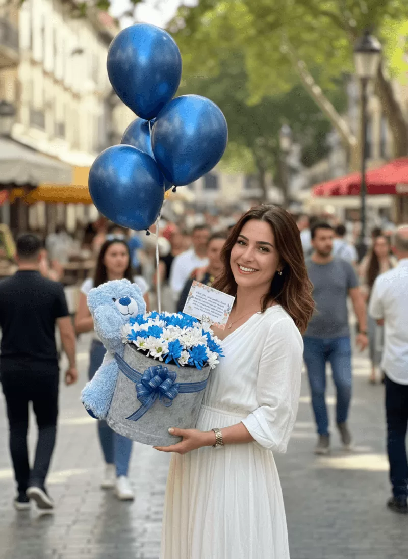 Mavi Ayıcıklı Aranjman