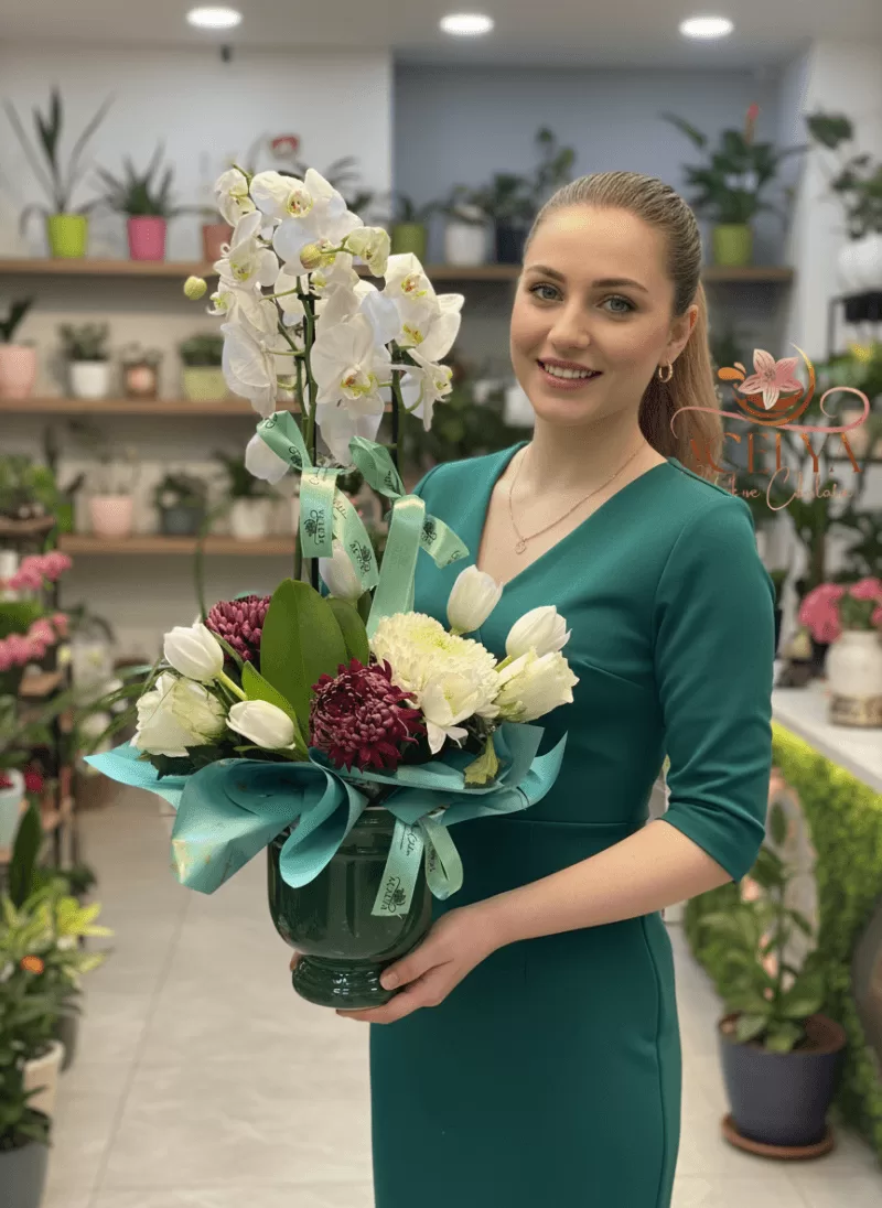 Orkide Vazolu Aranjman