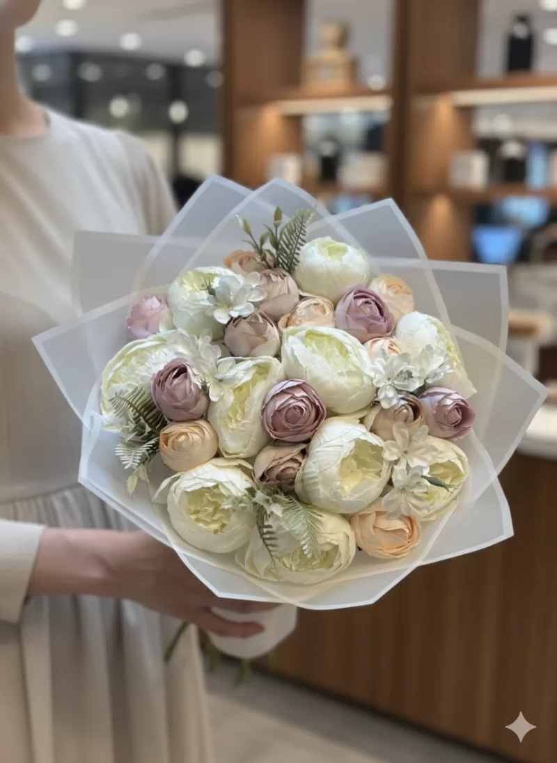 Şakayık Premium Buket Yapay