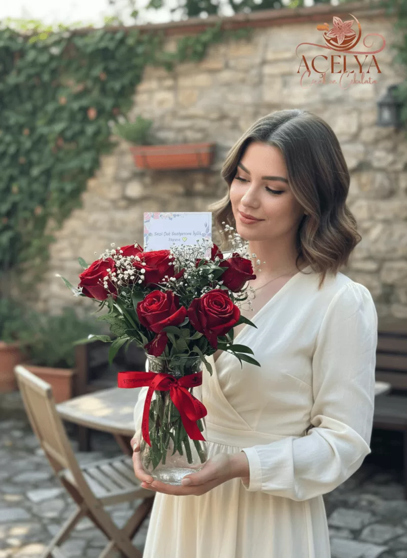 Vazolu Kırmızı Güller